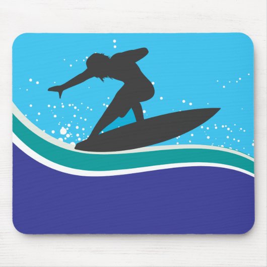 Surfer Mousepad Muismat (Voorkant)