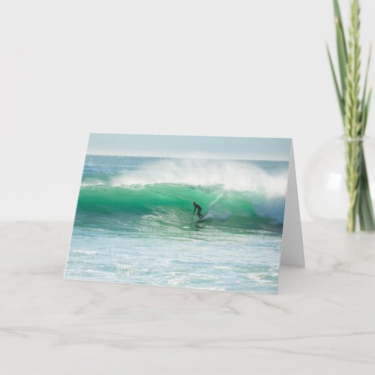 Surfer Ocean Surfen Tropische Vakantie Kaart (Voorkant)