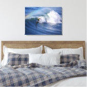 Surfer onder een regenboog canvas afdruk (Insitu (Slaapkamer))