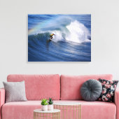 Surfer onder een regenboog canvas afdruk (Insitu (Woonkamer))