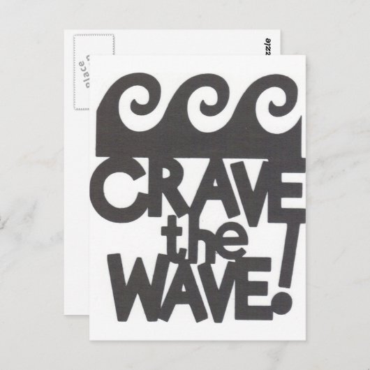 surfer-ontwerp briefkaart (Voorkant / Achterkant)