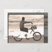 Surfer op Bike Briefkaart (Voorkant / Achterkant)