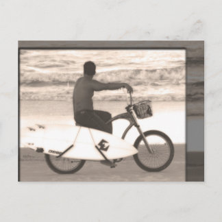 Surfer op Bike Briefkaart