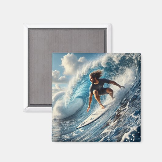 Surfer op een golf magneet (Voorkant / Achterkant)