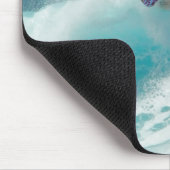 Surfer op een grote golf mousepad muismat (Hoek)