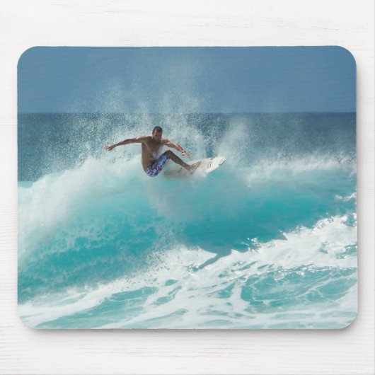 Surfer op een grote golf mousepad muismat (Voorkant)