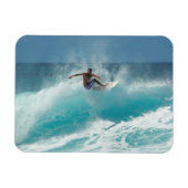 Surfer op een grote golf rechthoek magneet (Horizontaal)