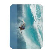 Surfer op een grote golf rechthoek magneet (Verticaal)