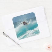 Surfer op een grote golf sticker (Envelop)