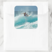 Surfer op een grote golf sticker (Tas)