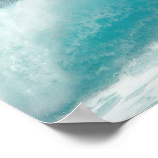 Surfer op een poster met grote golven (Hoek)