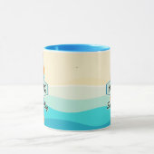 Surfer op het strand mok (Midden)