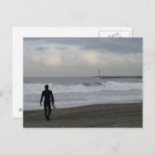 Surfer op lopen briefkaart (Voorkant / Achterkant)