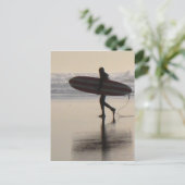 Surfer op Ocean Beach Briefkaart (Staand voorkant)