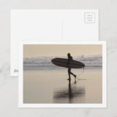 Surfer op Ocean Beach Briefkaart (Voorkant / Achterkant)