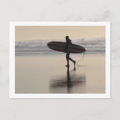 Surfer op Ocean Beach Briefkaart (Voorkant)
