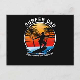 Surfer pa als een normale vader, maar koeler briefkaart