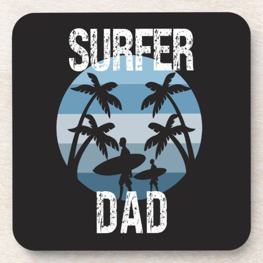 Surfer pa bier onderzetter (Voorkant)