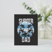Surfer pa briefkaart (Staand voorkant)