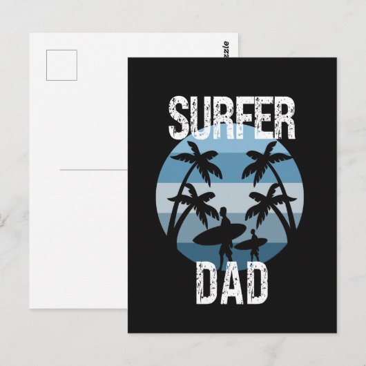 Surfer pa briefkaart (Voorkant / Achterkant)