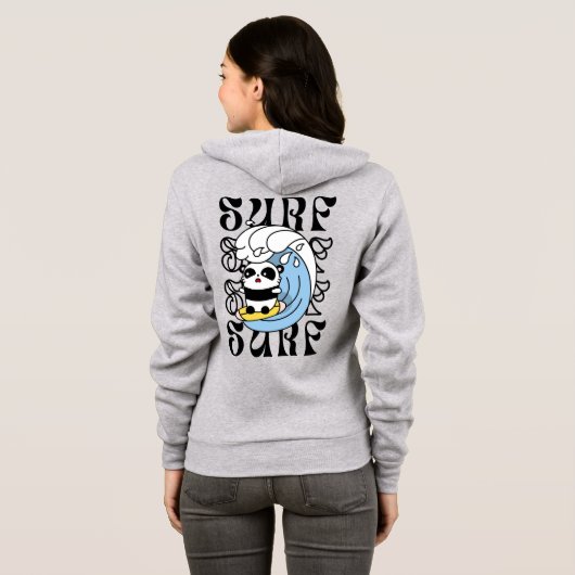Surfer Panda Hoodie (Achterkant volledig)