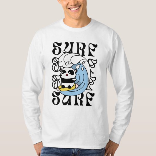 Surfer Panda T-shirt (Voorkant)
