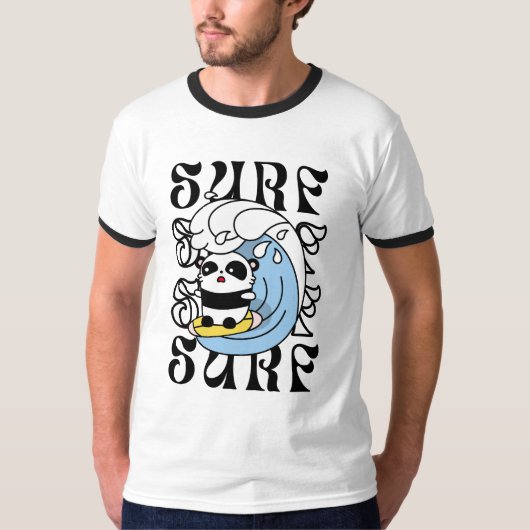 Surfer Panda T-shirt (Voorkant)