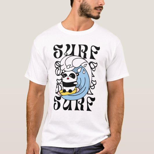 Surfer Panda T-shirt (Voorkant)