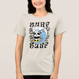 Surfer Panda Tri-Blend Shirt