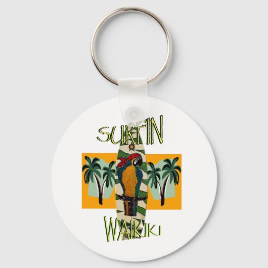 Surfer Papegaai Sleutelhanger (Voorkant)