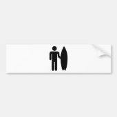 Surfer-pictogram Bumpersticker (Voorkant)