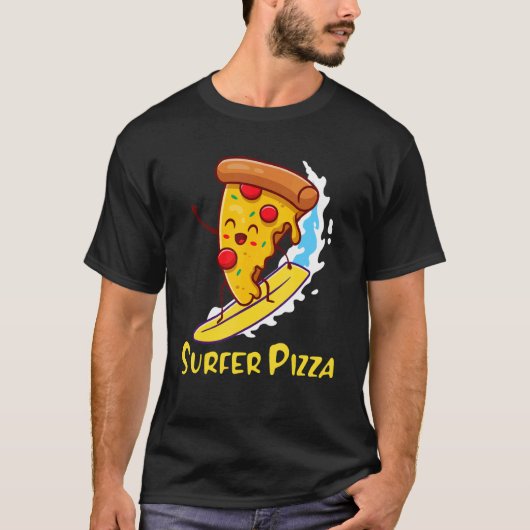 Surfer Pizza Surfer Boy nabij me Cool Surfer Boy T-shirt (Voorkant)