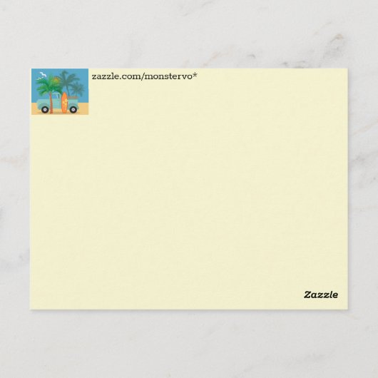 Surfer Postkaart (Achterkant)