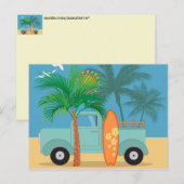 Surfer-prentbriefkaart Briefkaart (Voorkant / Achterkant)
