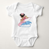  Surfer Pug Girl - Roze Romper (Voorkant)