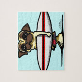 Surfer Pug Legpuzzel (Verticaal)