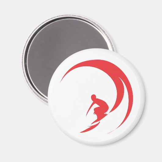 Surfer Red Magneet (Voorkant / Achterkant)