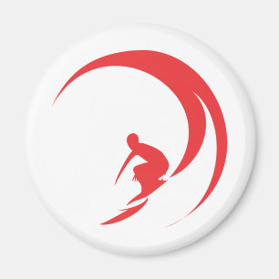 Surfer Red Magneet