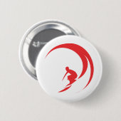 Surfer Red Ronde Button 5,7 Cm (Voorkant /achterkant)