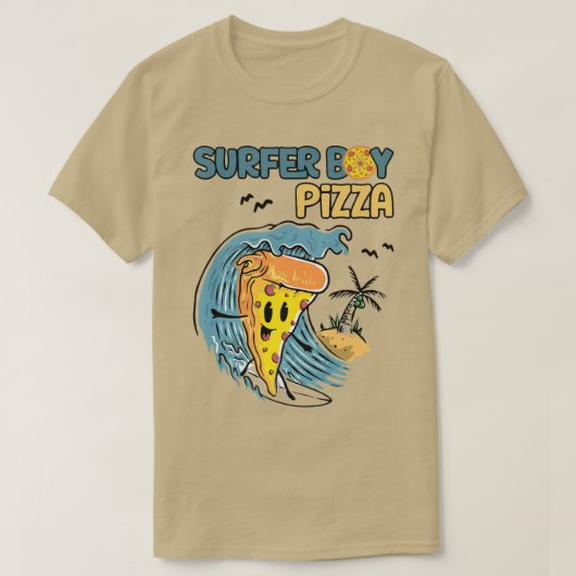 surfer retro pizzajongen t-shirt (Design voorkant)