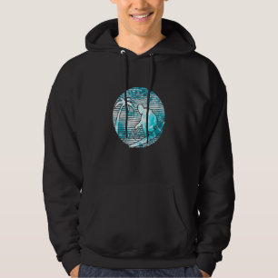 Surfer Retro Sun  Surfboard Beachwe Hoodie