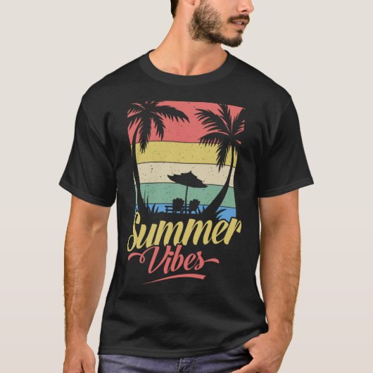 Surfer Retro Surfen Strand Zomervakantie T-shirt (Voorkant)
