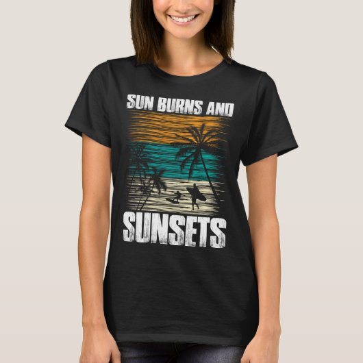  Surfer Retro Surfen Strand Zomervakantie T-shirt (Voorkant)