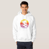 Surfer Retro Surfing Sunset Hoodie (Voorkant volledig)