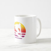 Surfer Retro Surfing Sunset Koffiemok (Voorkant rechts)