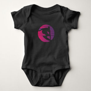 Surfer Retro Surfing Sunset Romper