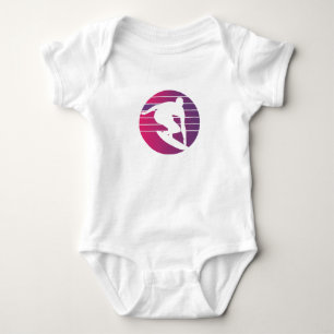 Surfer Retro Surfing Sunset Romper