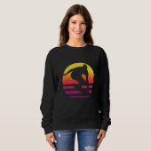 Surfer Retro Surfing Sunset Trui (Voorkant volledig)