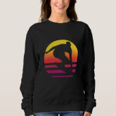 Surfer Retro Surfing Sunset Trui (Voorkant)