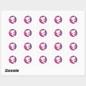 Surfer Retro Surfing Sunset Vierkante Sticker (Vel)
